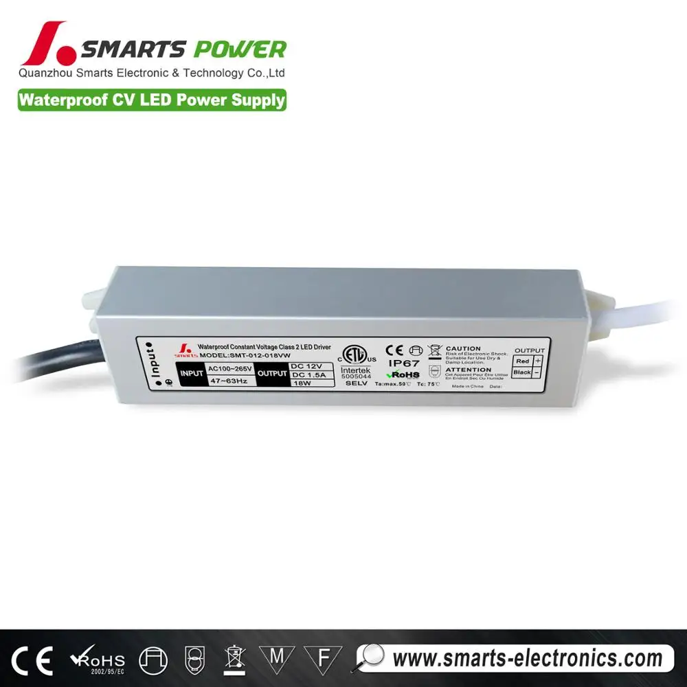 
230v 12v dc led driver constant voltage transformer 12v driver led 18 watt 