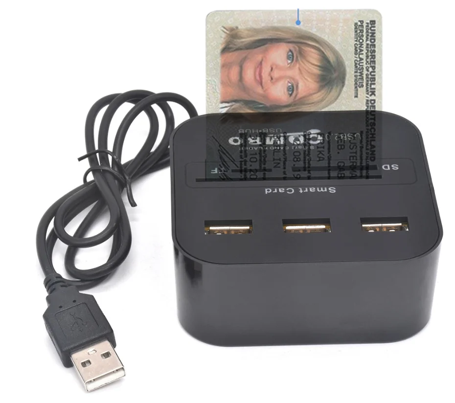 Заводская Прямая поставка USB банкомат сим-карта интеллектуальный кардридер IC концентратор SD
