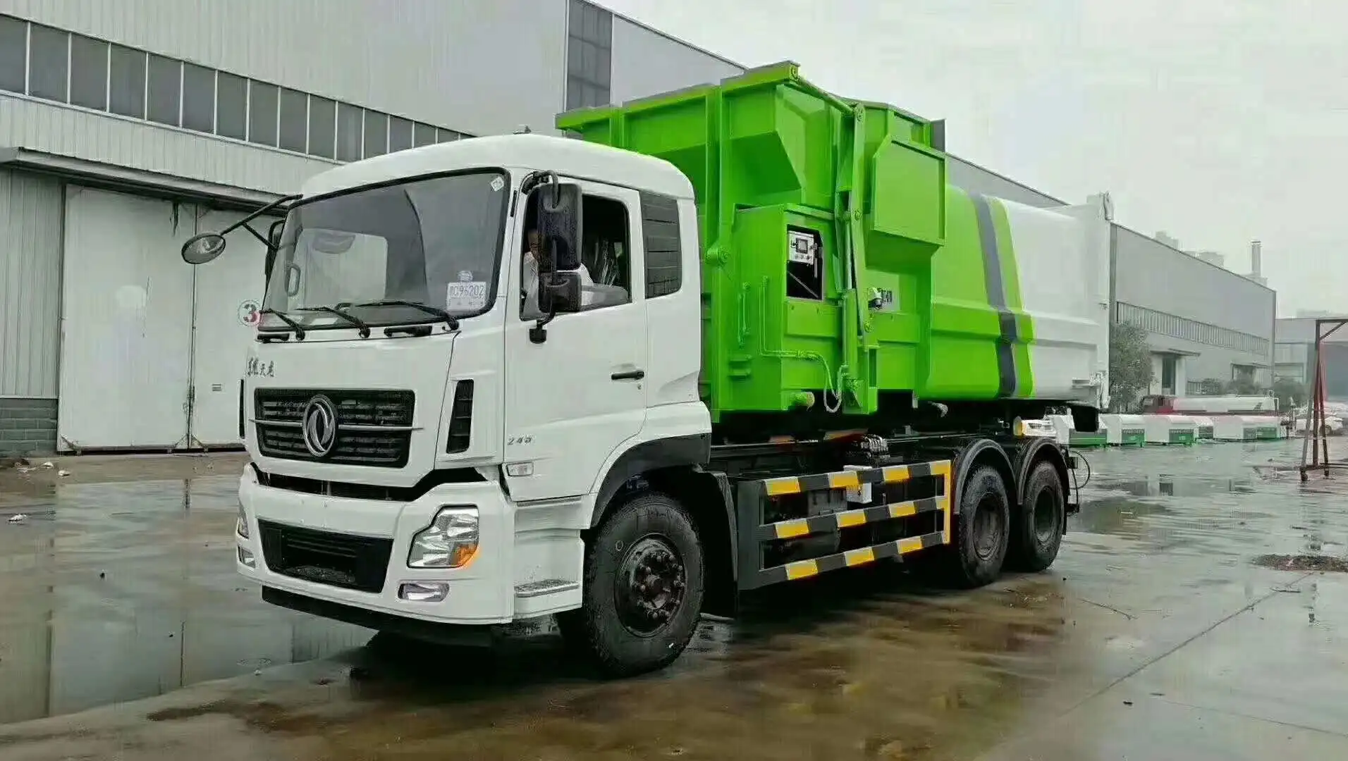 6x4 Dongfeng 20 cubic meter hook lift compressed garbage truck