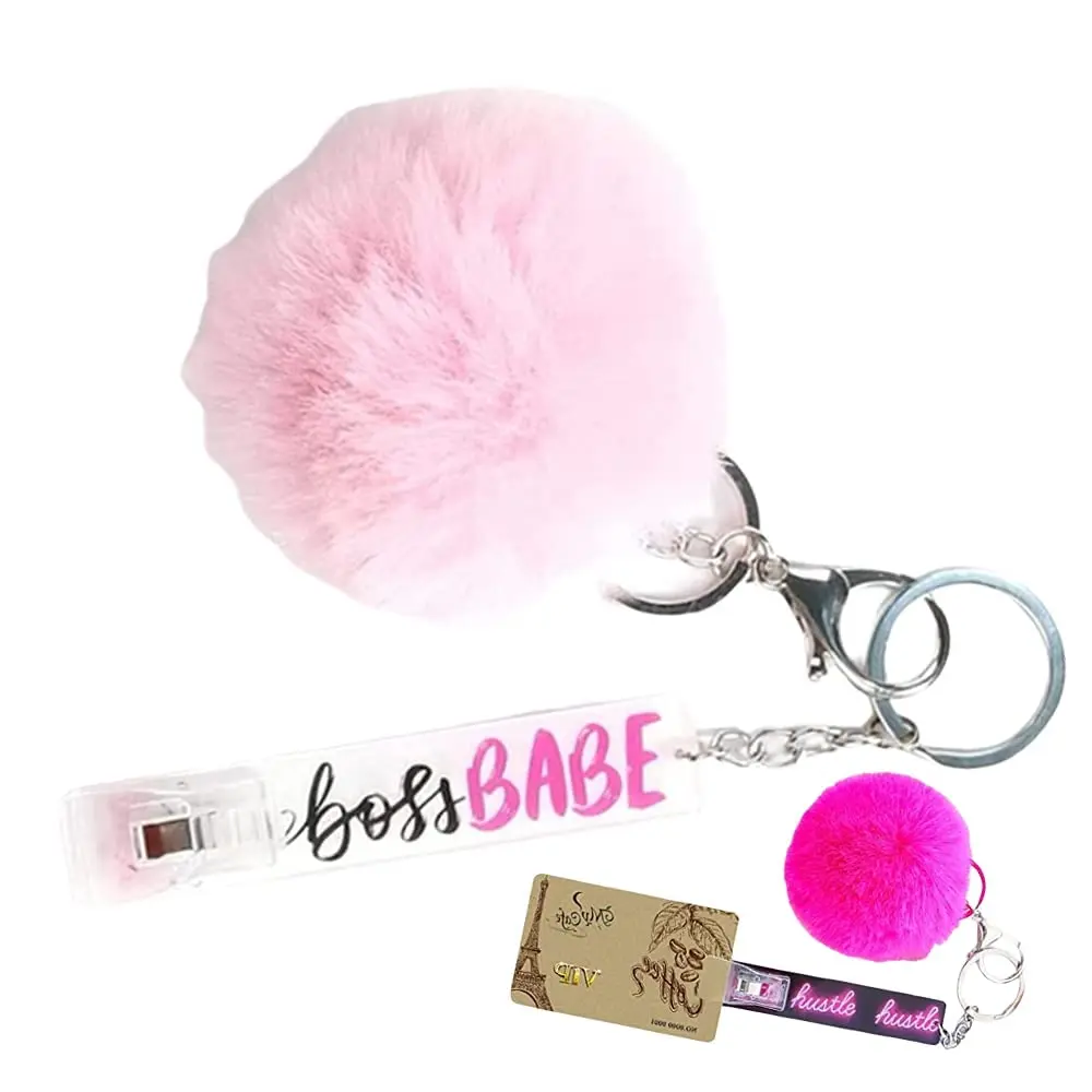 Acrylic Keychains Card Puller Keyring Credit Card Grabber for Long Nails clip with Custom logo or thickness of Butterfly Series