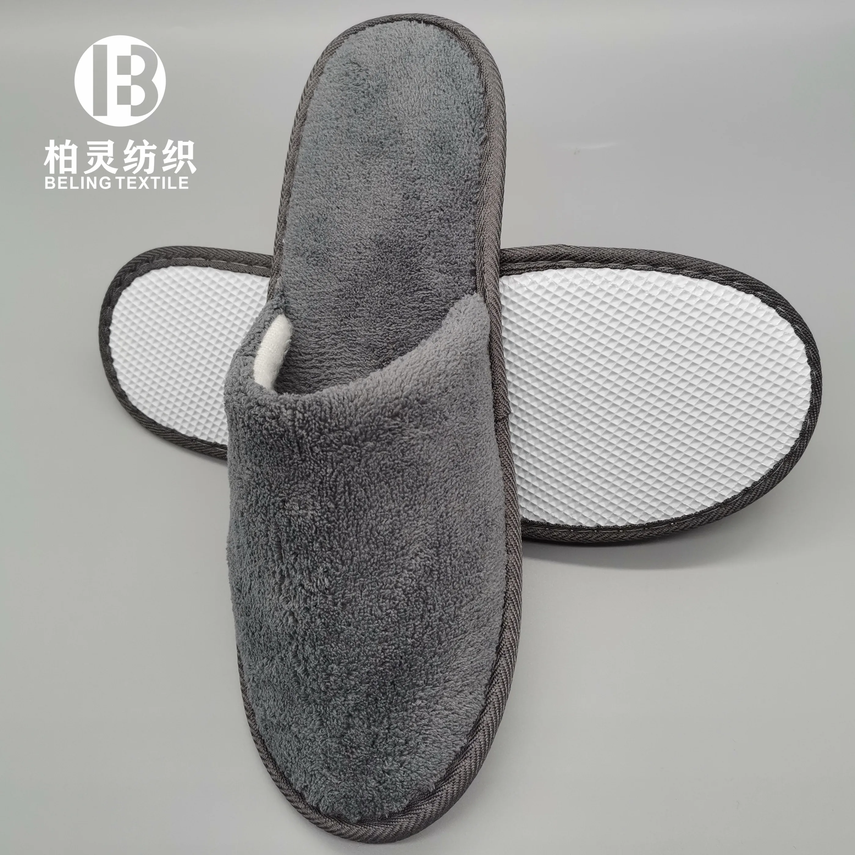 
Micro coral fleece indoor slippers,manufacturer wholesale disposable anti custom slipper 
