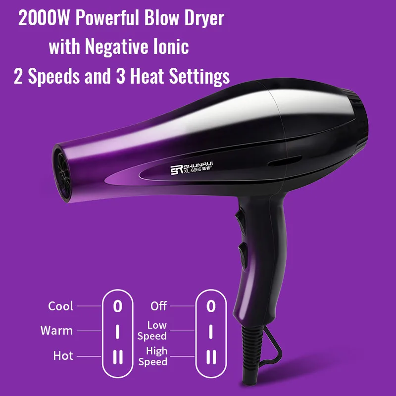 Wholesale 2000w Two Speeds Home Hotel Low Noise a Hair Dryer for Women Hair Dryers