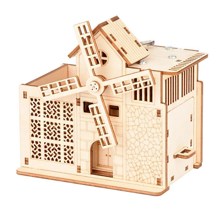 3D Wooden Puzzles Houses Kit Music Puzzles for Adults Teens Mechanical DIY Crafts for Kids Brain Teaser Puzzles Boys and Girls