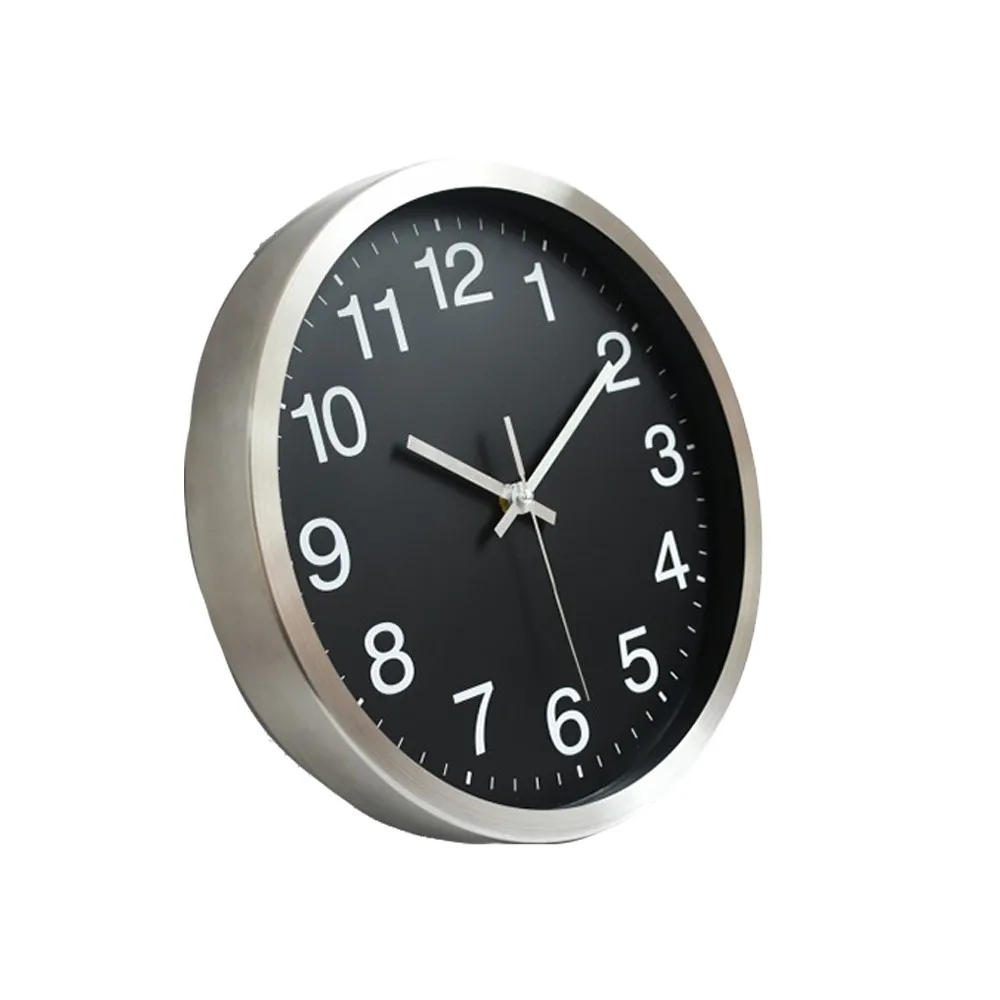 slient quartz radio control advertise wall clock for home decorative
