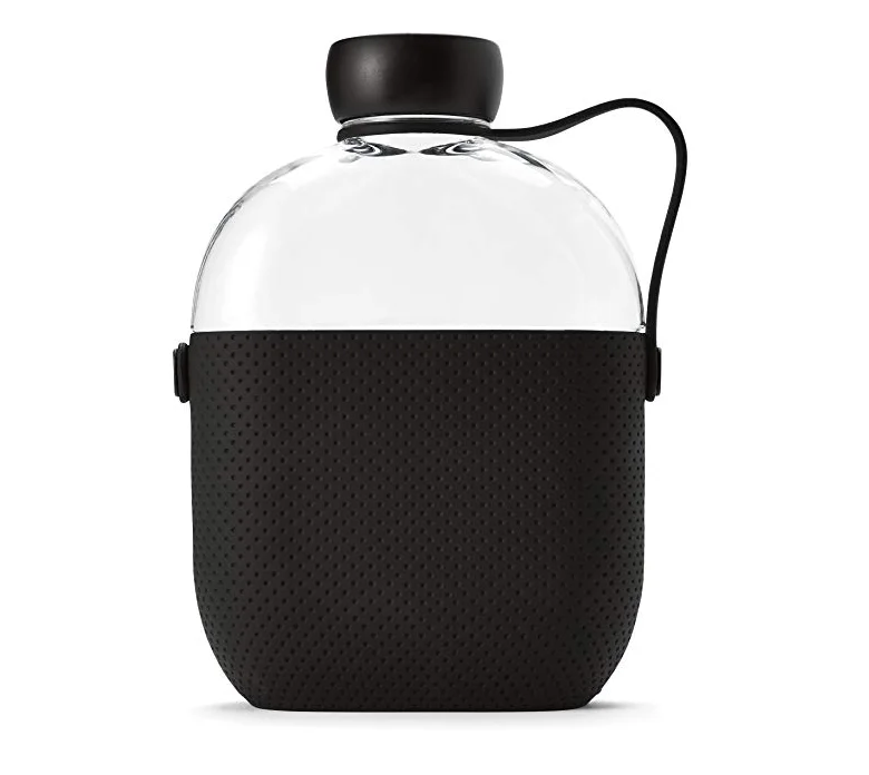 Bar Decor Most Popular Products Hip Flask Shaped Water Bottle, New Ideas 2020 Gift Hip Flask With Silicone Sleeve