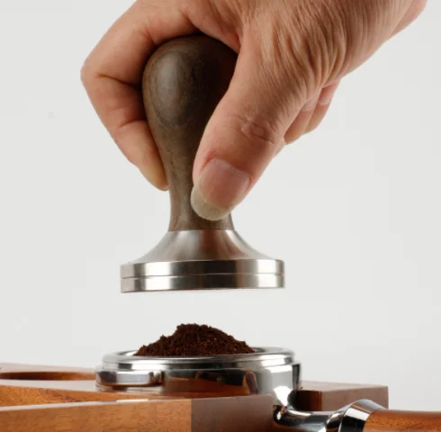 Coffee powder hammer stainless steel adjustable universal powder hammer solid wood handle coffee shop powder tool