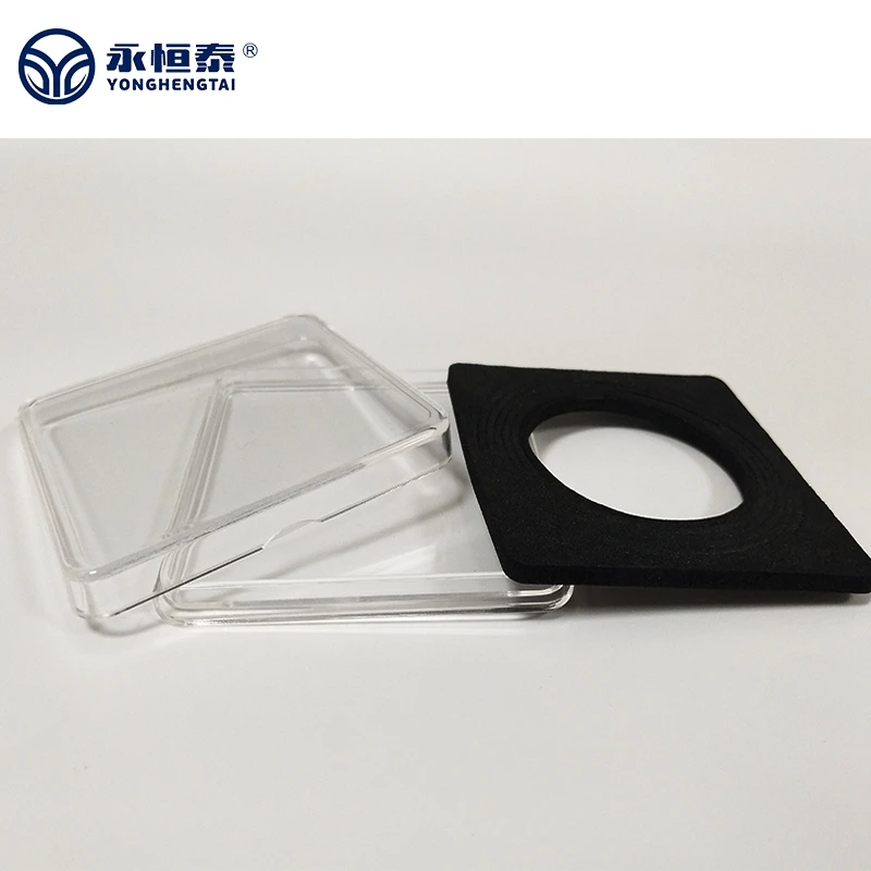 Acrylic  PC 65 * 65mm Flexible Replacement Inner Pad  Rectangular Storage Slab  Square Display Collection Capsule