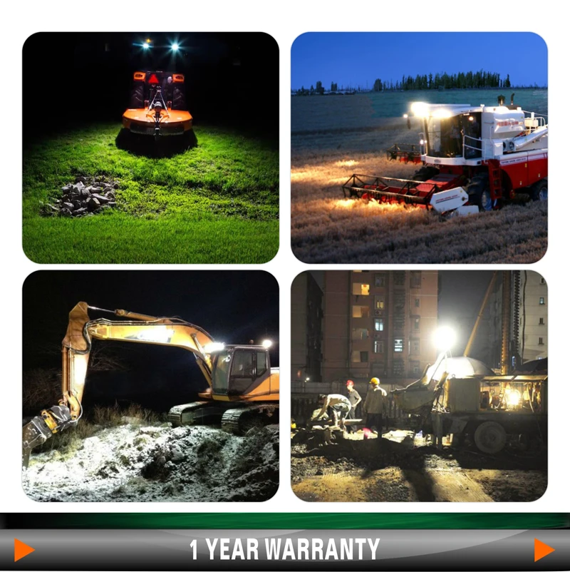 Tuff Plus 5 inch Square Cube 40W Construction light Heavy Duty LED work light auto lighting system