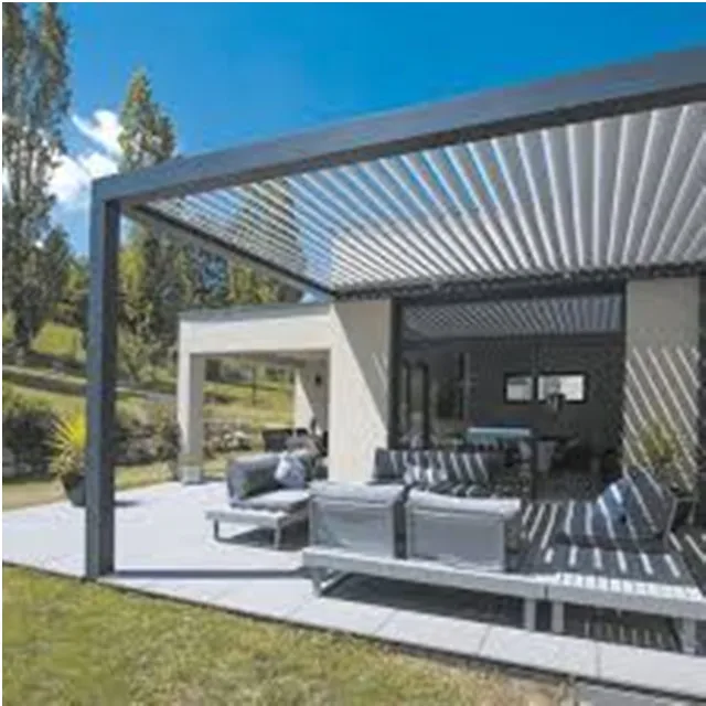 Электрическая алюминиевая беседка, беседка, открывающаяся жалюзи