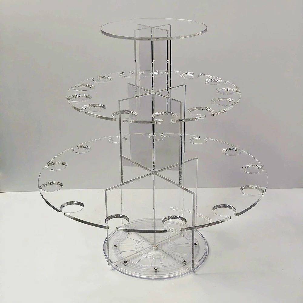 Round Shape Acrylic Champagne Wall Holder Wedding Acrylic Champagne Wall Stand For Events