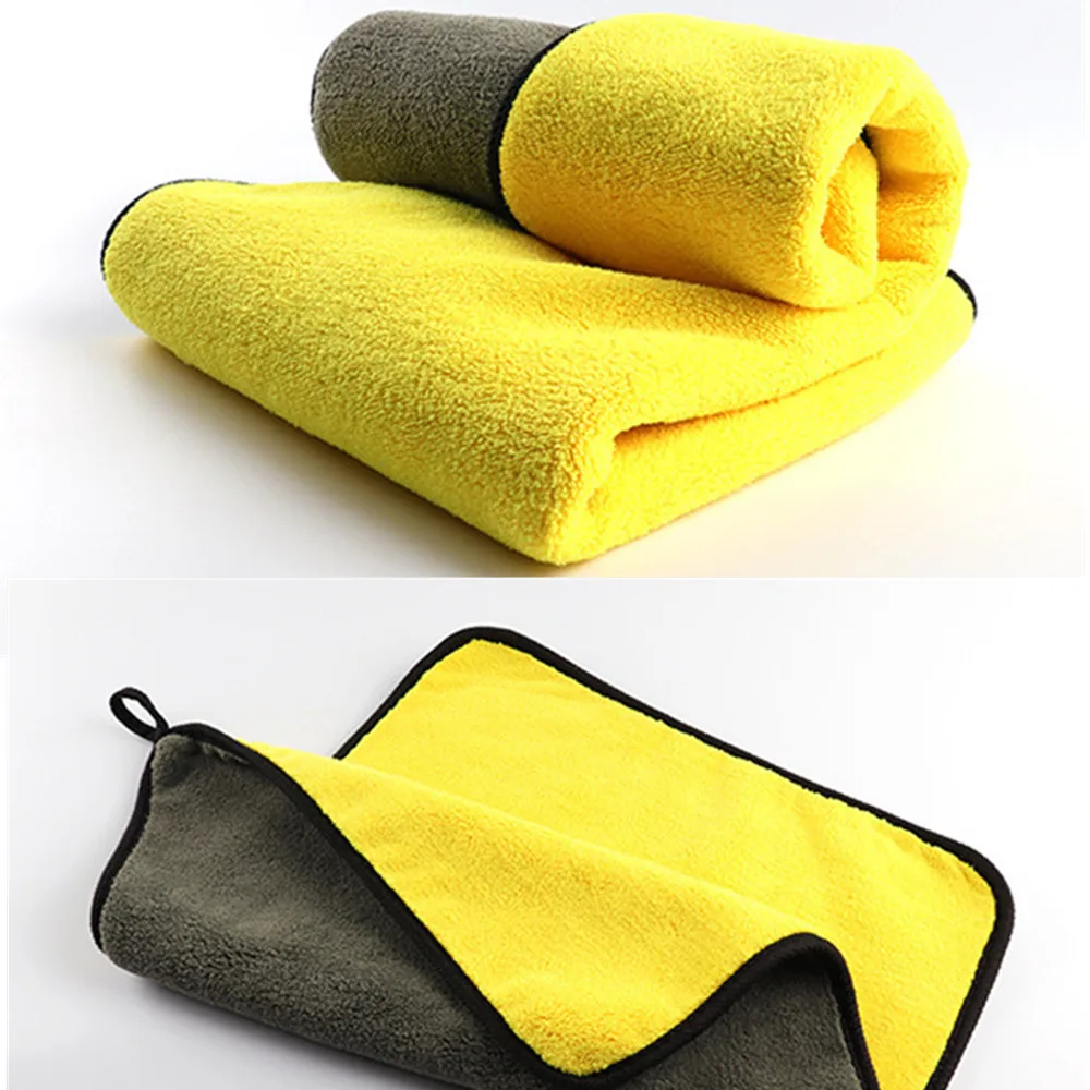 30x30/60CM Car Wash Microfiber Towel Car Cleaning Drying Cloth Hemming Car Care Cloth Detailing Wash Towel For0