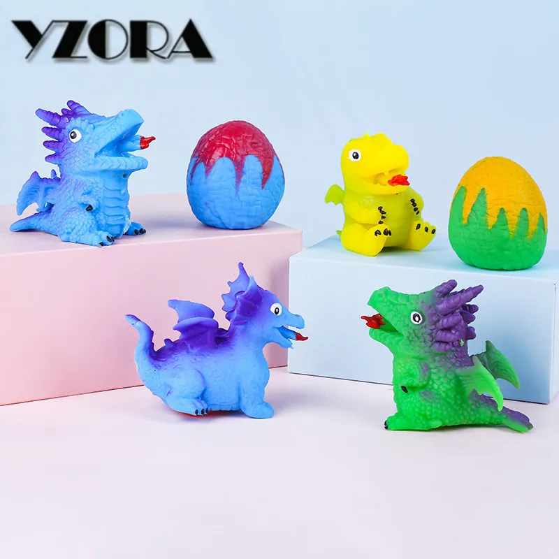 Creative boring class gifts knead small toy magic device pressure relief ball TPR cute flip dinosaur eggs reversible toys