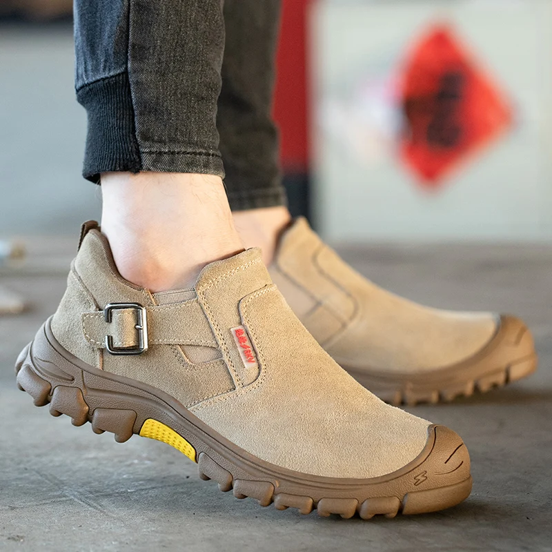 New Design Anti Puncture Steel Toe Working Lightweight Fire Resistant Safety Boots Men Work Shoes