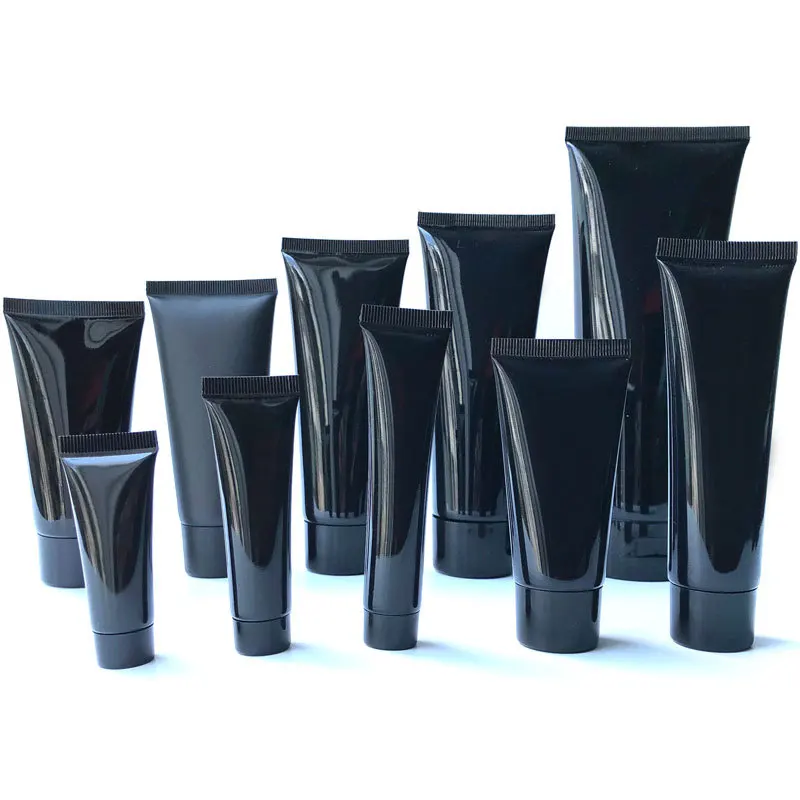 Custom 10-200g Eco-friendly Soft Plastic Tube 30ml Black PE for Cosmetics-Squeeze Hand Cream Tube
