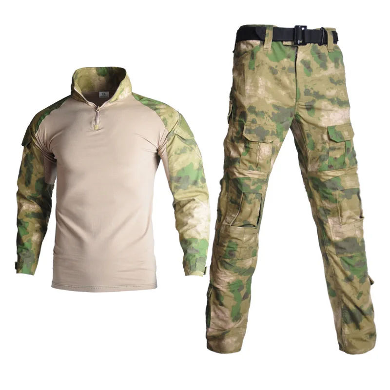 Combat Uniform Frog Suit Outdoor Training Hunting Long Sleeve Shirt Pants Camouflage Tactical Pants