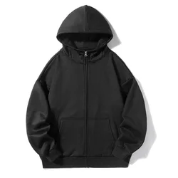 Custom Heavyweight Pullover Zipper Printing 100% Cotton Hoodie Zip Up Hoodie