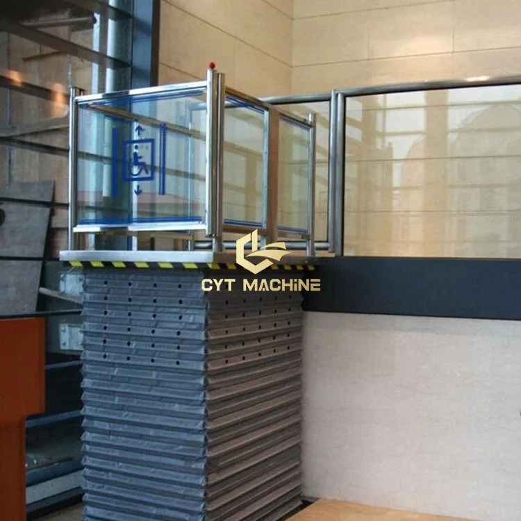 High Quality Hydraulic Vertical Scissor Wheelchair Lift Platform for disabled people