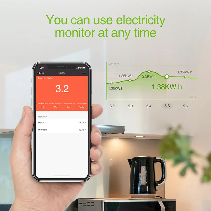 Original factory supply USB fast charge smart multi plug 3 AC outlet extender eu socket surge protector universal power strip