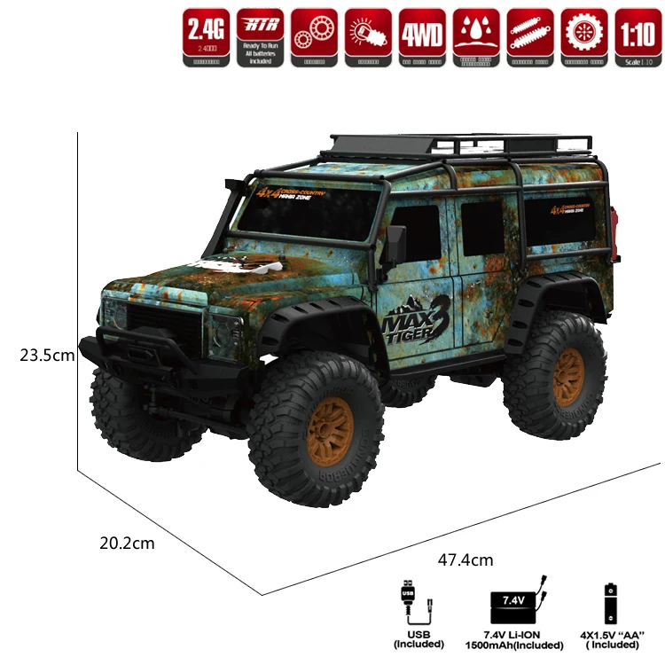 Hot Sale  HB ZP1001 Car 1/10 2.4G 4WD RC Car Retro Vehicle LED Light RTR Remote Control RC Car Kid Toys Christmas New Year Gifts