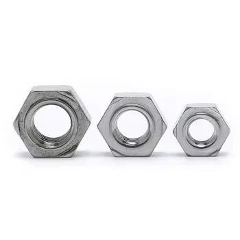 Customised Inch Metric M3 M4 M5 M6 M8 M10 M12 Stainless Steel Hex Nuts