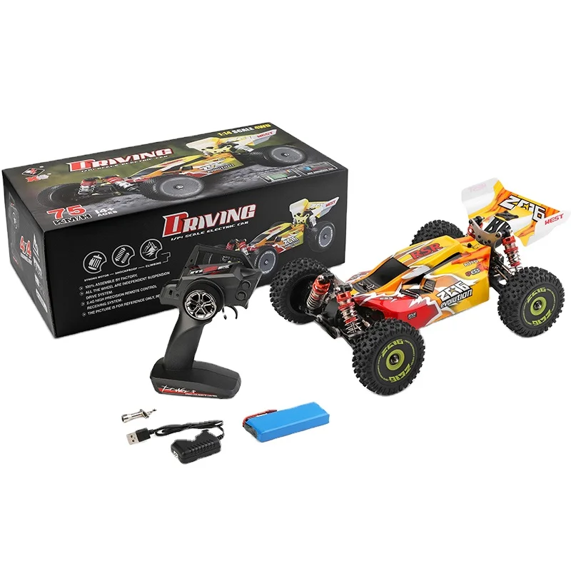 Wltoys 144010 1/14 Electric All-Wheel Drive Brushless Off-Road Vehicle 70 Km/H High Speed Off-Road Racing Rc Car 2022 Hot Model