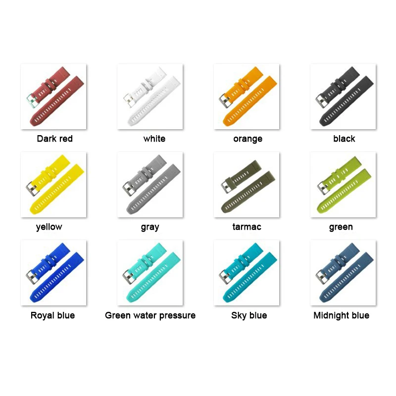 silicone watchband quick release strap watch For garmin fenix 5