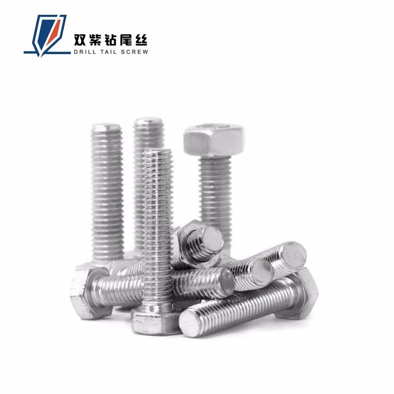 Hexagon bolt DIN933 German standard 316L stainless steel A4-80 hexagon head screw M6M8 full thread