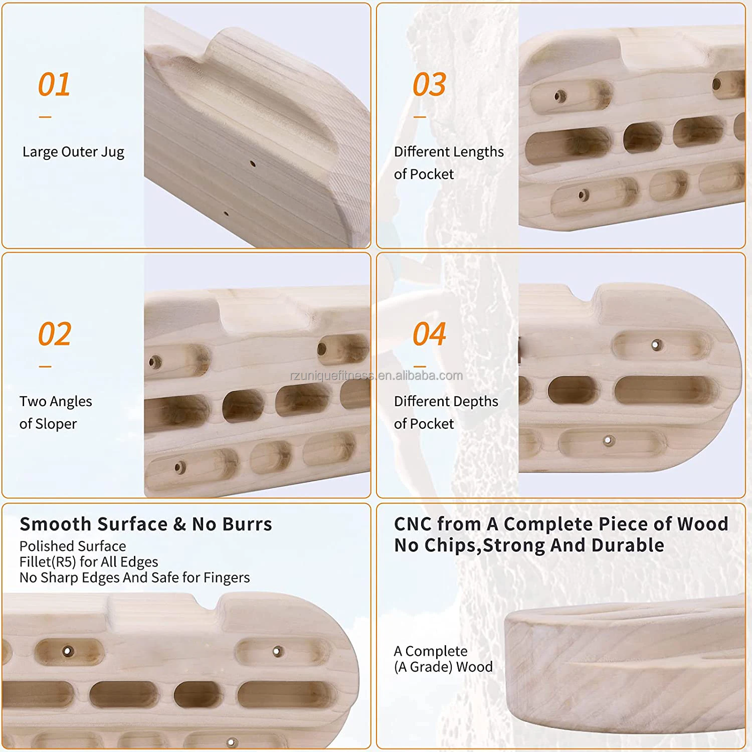 factory wholesale fitness indoor climbing  hang board