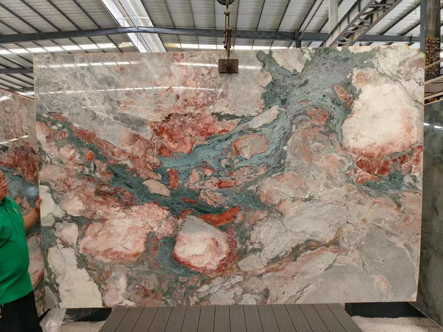 YDSTONE Luxury Natural Marble Hotel Wall Floor Tiles Pink Marble  Red Four Season Pink Marble Slab