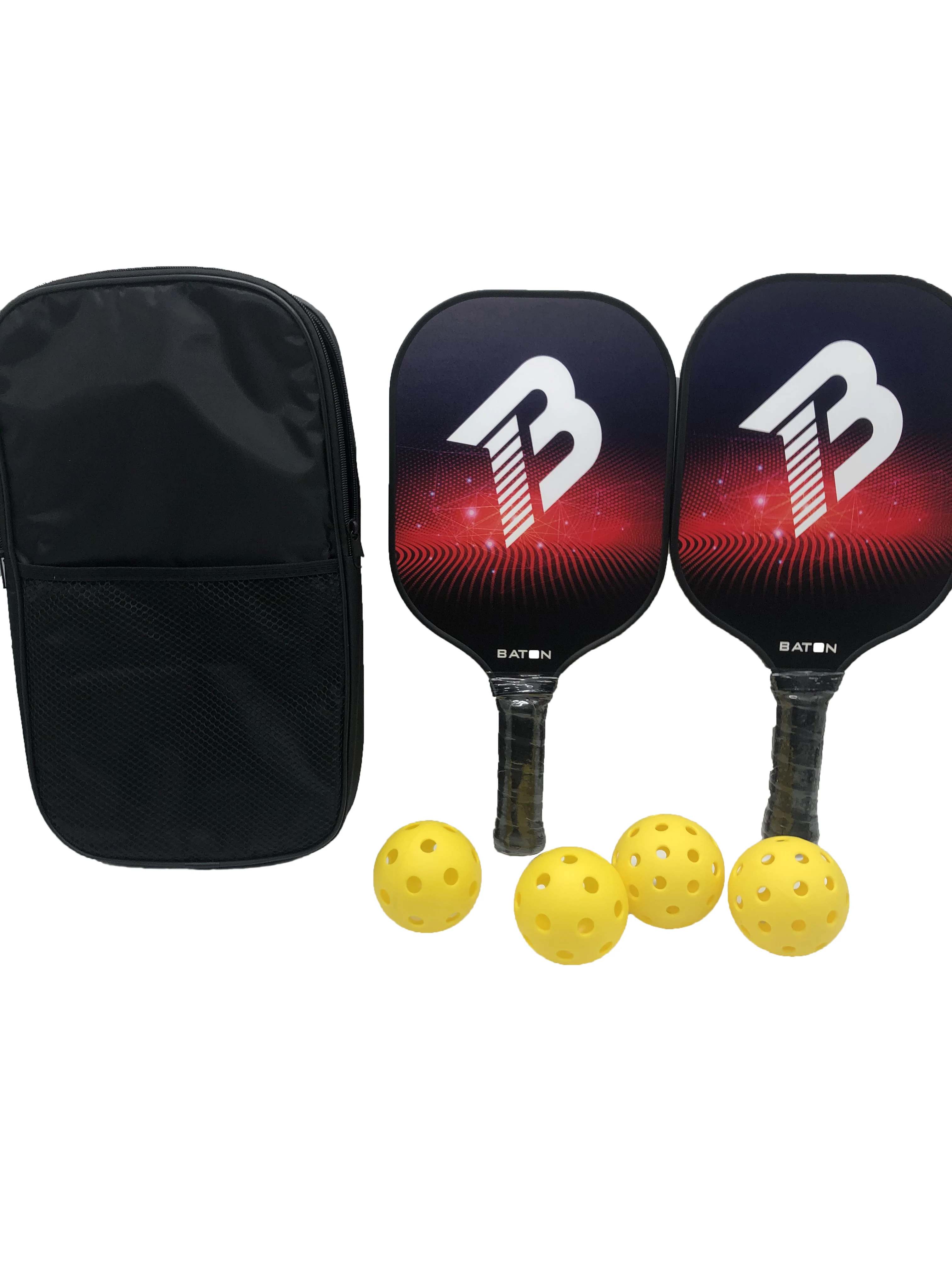 
Custom Carbon Fiber Pickleball Paddle Popular Net System Large Handle Grip 4 1/4 