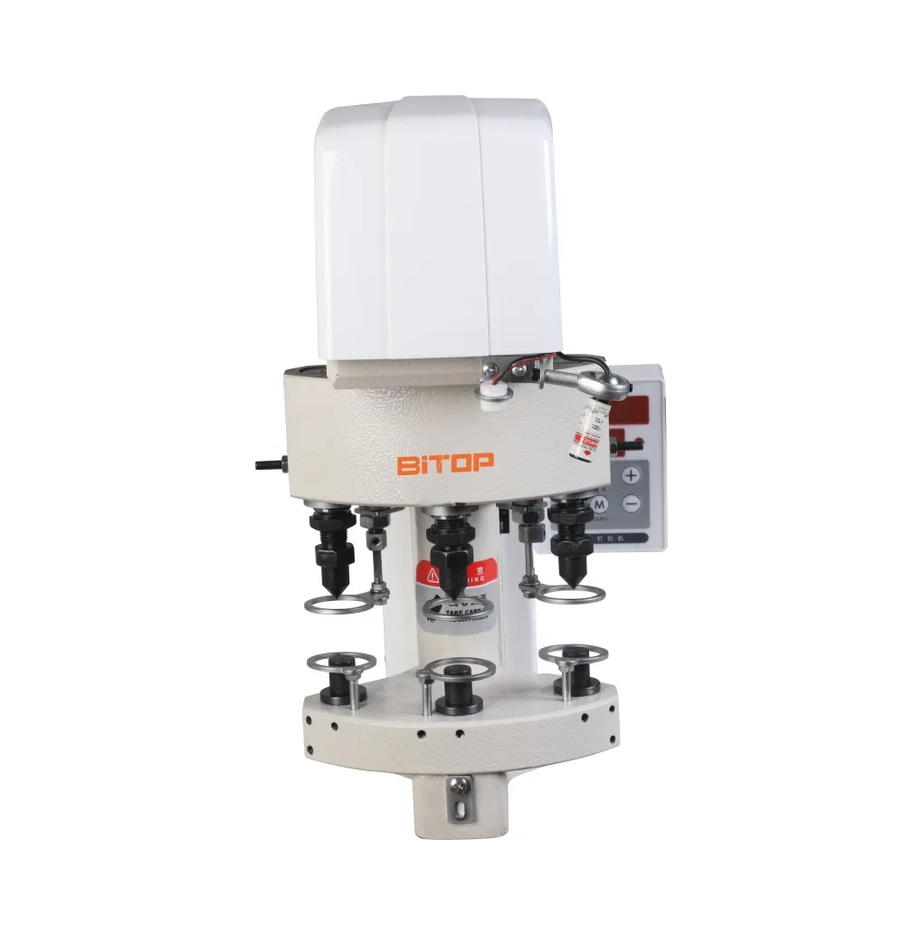 BT-3808 three head pneumatic snap button hand press machine
