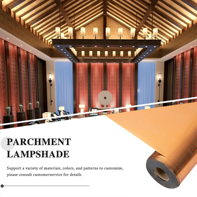 Lampshade Rigid White Gold Pvc Roll for Silk Screen Printing Waterproof Parchment Film Lampshade Material