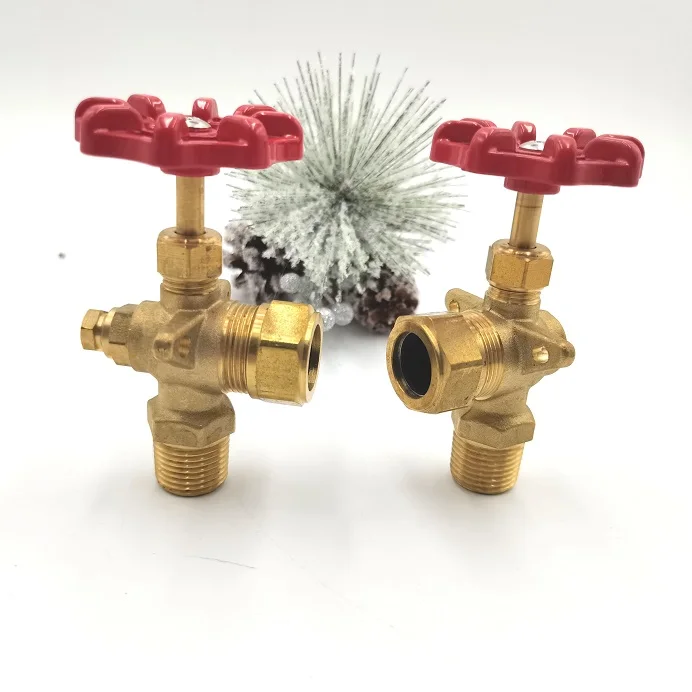 Стеклянный Манометр высокого давления tubluar, медный клапан