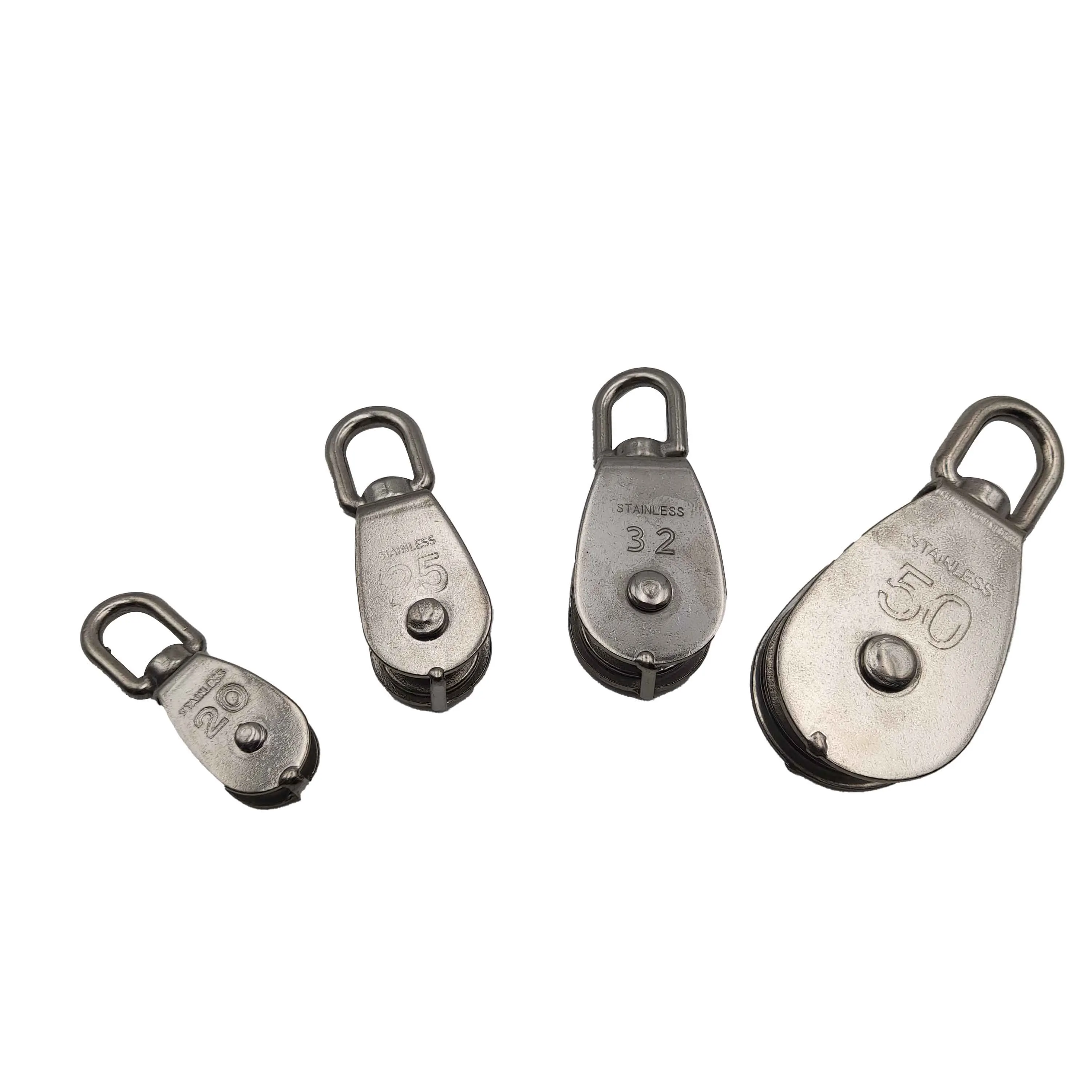 Hot Sale Stainless Steel Pulley Single Wheel Rotating Block Pulley Swivel Pulley