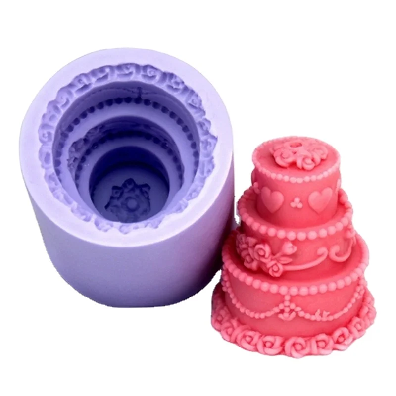 Nicole Wedding Cake Cheap Silicone Molds Candle Making DIY Silicone Soap Molds Form