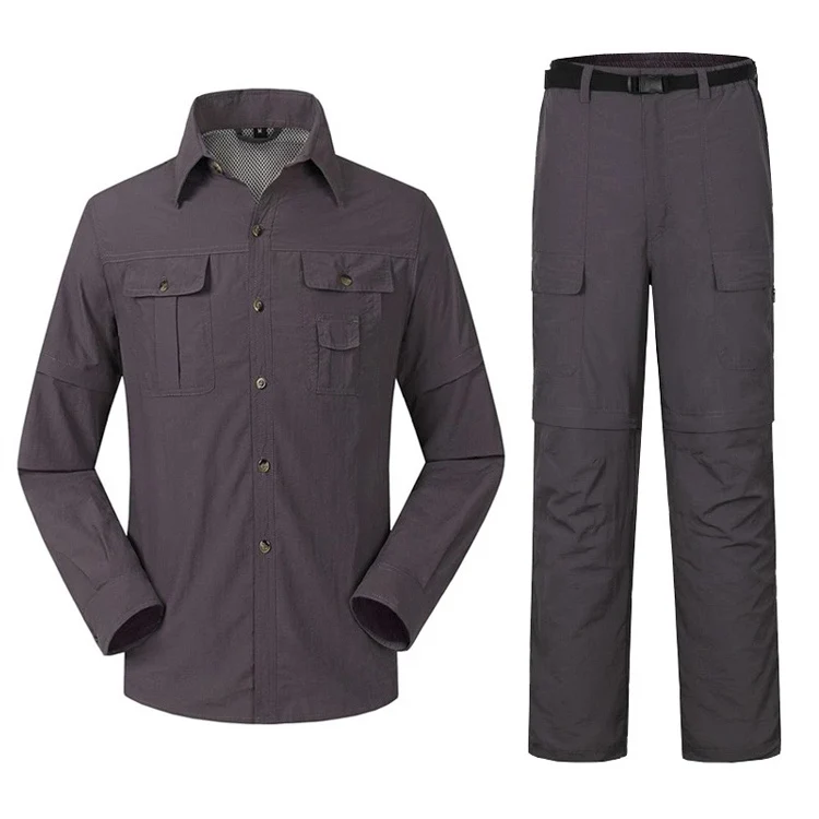 Outdoor Quick Drying Suit Men Breathable Shirts Summer Fishing Trekking Pants