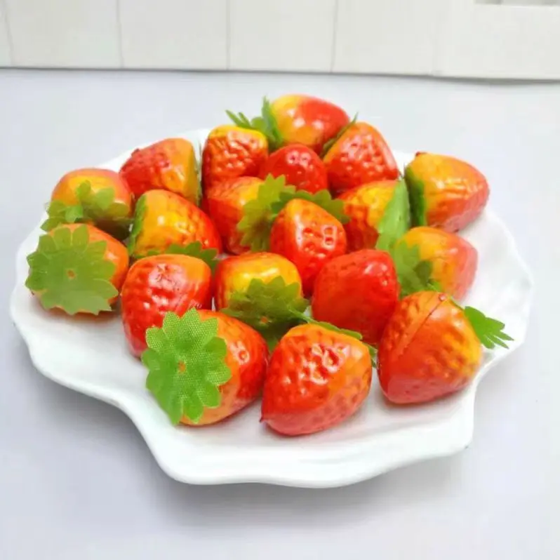 Simulation fruit strawberry model plastic foam ornament large strawberry gift box bouquet material DIY decorations