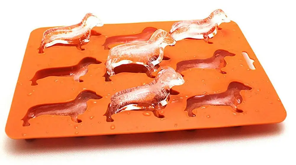 Dachshund Dog Shaped Ice Cube лоток антипригарным формы собаки силиконовые шоколада