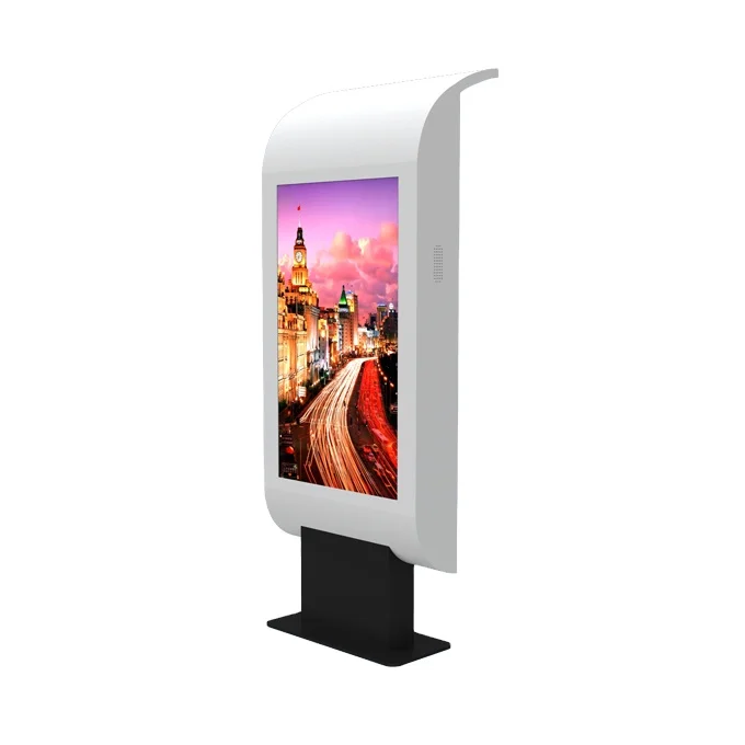 Outdoor 65 Inch Digital Signage Double Sided LCD Kiosk Sunlight Readable LCD Display with Touch Screen