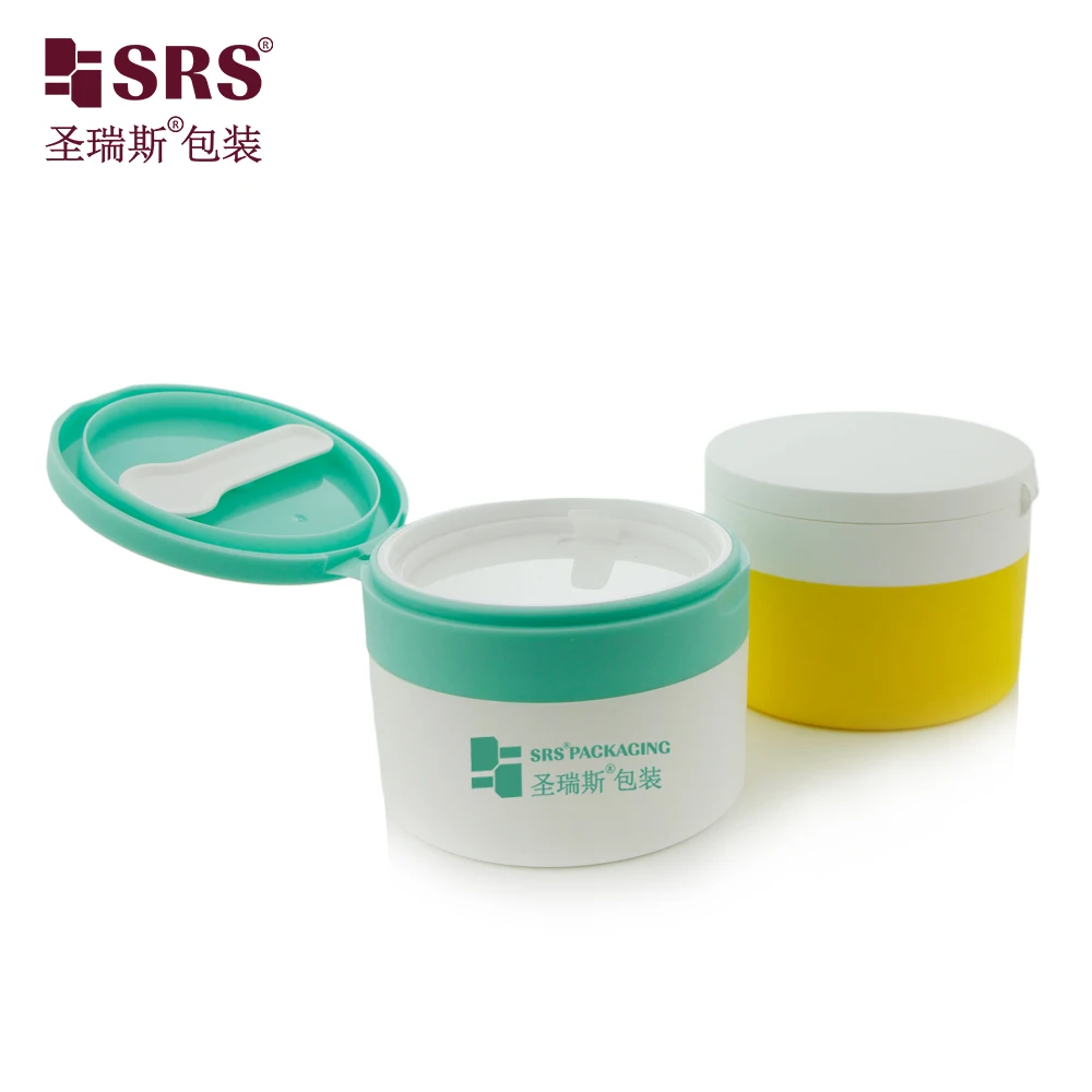 Customized Color New Body Butter Jars 120g 150g Flip Cap Cream Jar With Spoon Skin Care Container
