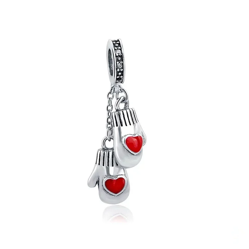 925 Sterling Silver Enamel Glove Charms Fits European Beads Glove Charms DIY Bracelet Jewelry Gifts for Women Men Child