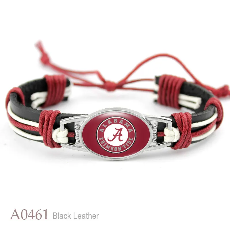 2022 American trendy fast moving  NCAA National Collegiate Athletic Association genuine leather  bracelet   for men and women