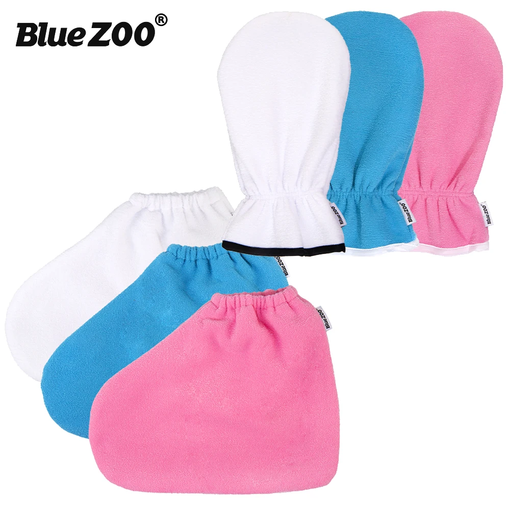 2020 New Paraffin Wax Treatment Mitts Foot cover spa socks and gloves-pink/blue/white spa cotton gloves
