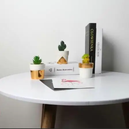 Home decor wholesale small size cheap artificial plant with metal flower pot