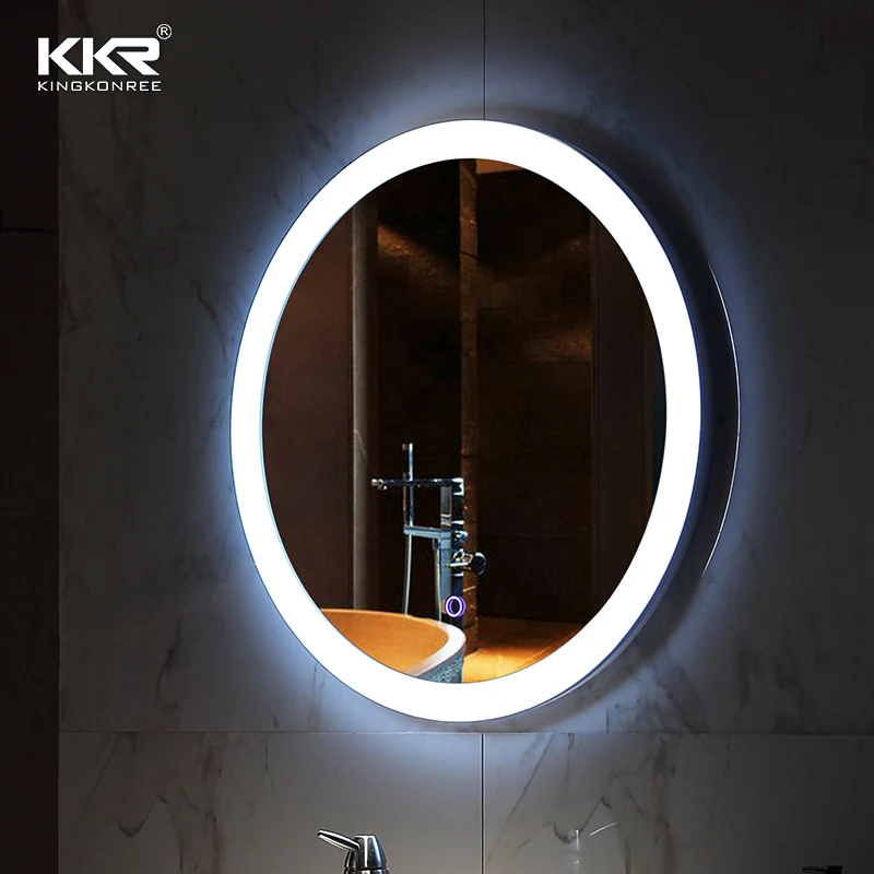 Customized Designs Wall Mounted Smart Led Light Mirror For Barber Shop Furniture Station Beauty Hair Salon Mirrors