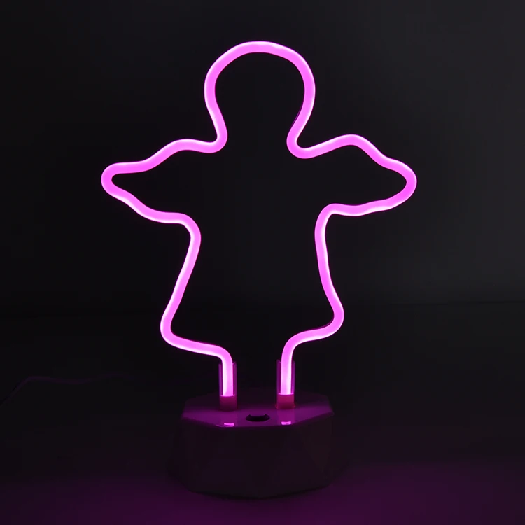 Flexible Customize Lampstand Neon Sculpture Light, Strong Plasticity Neon Christmas Decorative Light