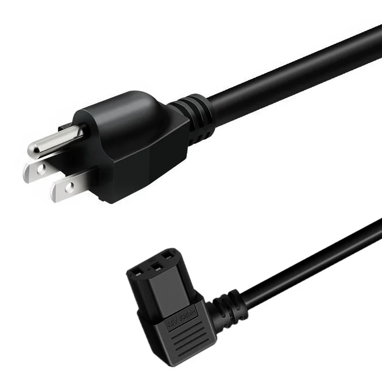 Nema5-15p для c13 nema-5 к прямым углом шнур 18awg 3 разъема 5-15p на iec320c13 (Национальная ассоциация владельцев электротехнических