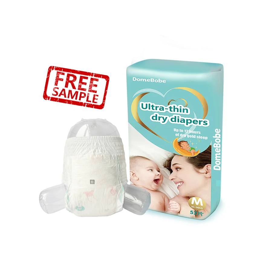Global Size 1-5  Disposable Magic Tape Baby Diapers Natural Material Dry Comfortable