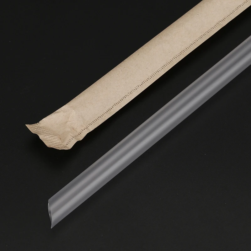 Biodegradable Boba Straws Individually Wrapped Non Plastic PLA Drinking Straws