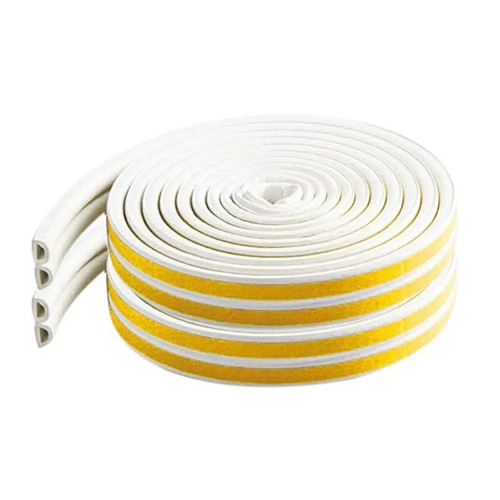 
d shape doors window soundproof adhesive rubber foam seal weather strip 